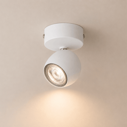 Modern adjustable ceiling spotlight in matt white finish