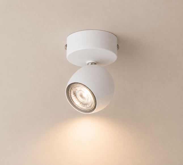 Modern adjustable ceiling spotlight in matt white finish