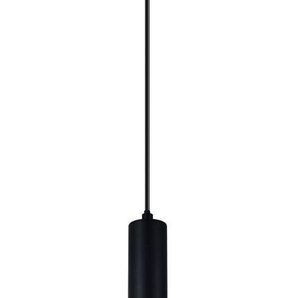 Modern black and gold single pendant light with perforated metal shade