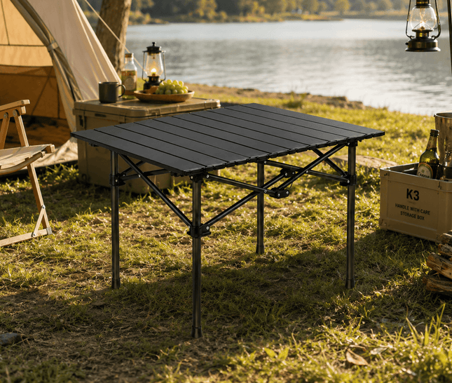 Portable Folding Camping Table with Carrying Case