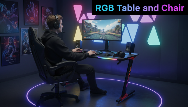 RGB Table and Chair Gaming Room