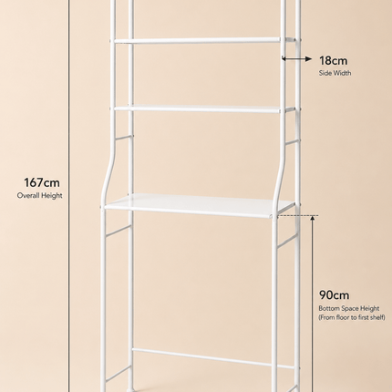 Over Washing Machine Storage Rack – Multi-Tier Laundry Organizer